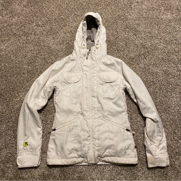 Burton Women’s Dry Ride Snowboard Jacket White Recycled Polyester XS - Picture 1 of 11
